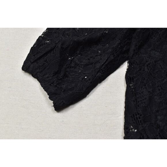 Lane Bryant Black Lace Off Shoulder Top Blouse Plus Size 26/28 Nylon NEW - Picture 5 of 8